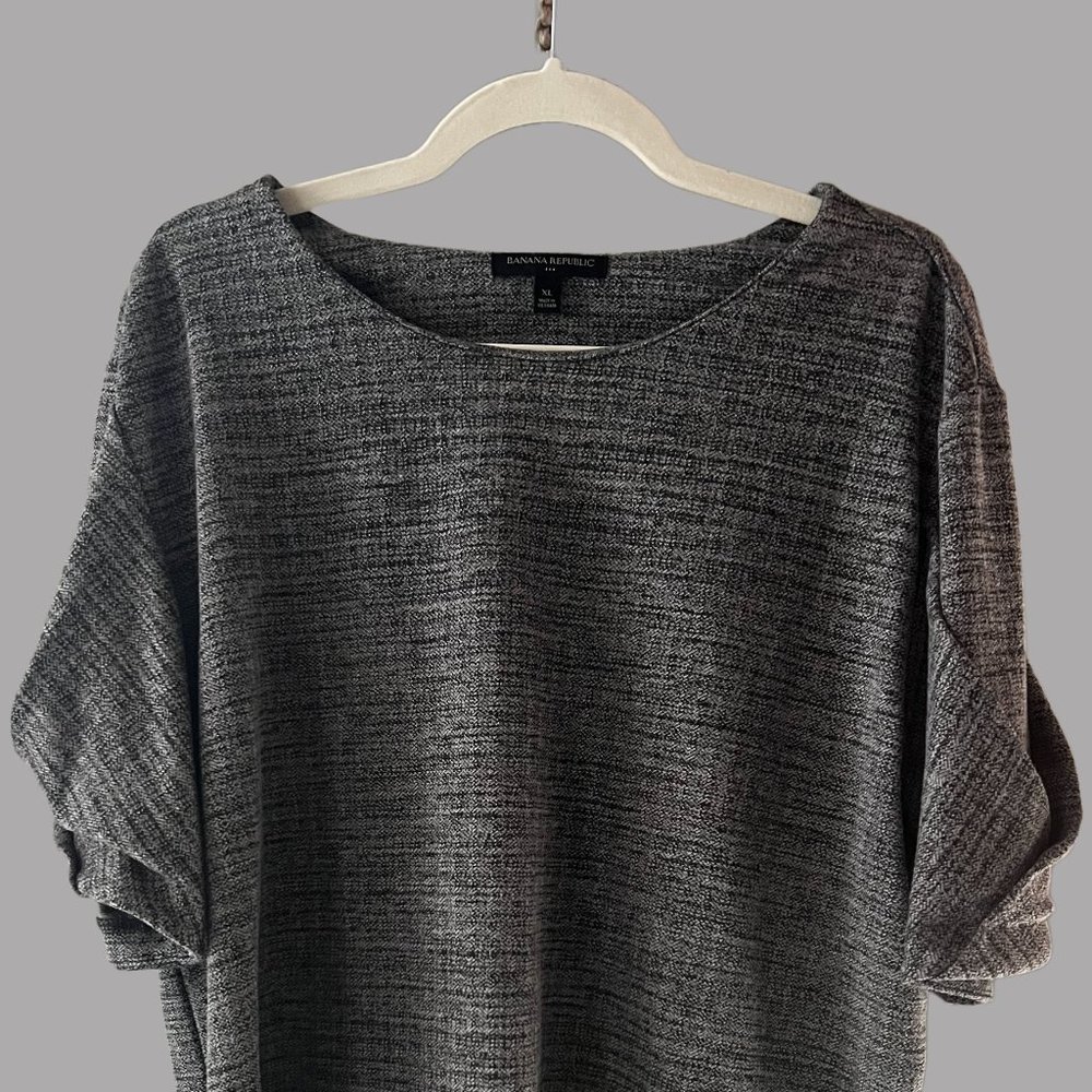Banana Republic Top Womens XL Gray Short Sleeve